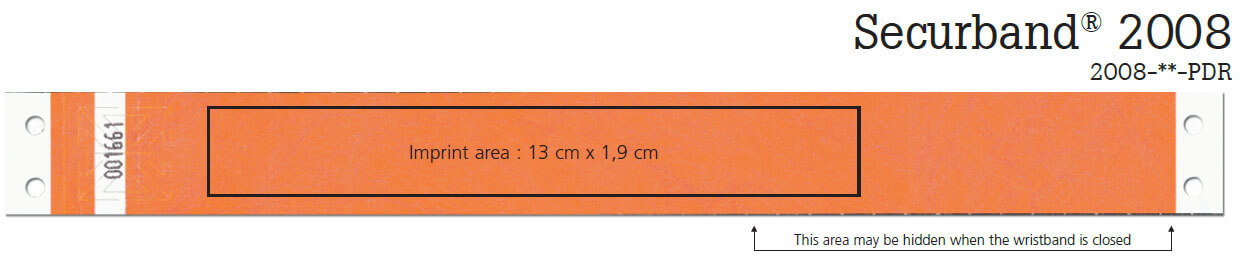 2008 Χάρτινα Βραχιολάκια Tyvek Secureband 2008 2,5cm Χωρίς εκτύπωση - Image 1